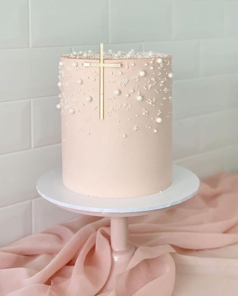 Baby Christening Cake Girl, Cake For Baptism Girl, Baptismal Cake Girl, Communion Cakes Girl, Simple Christening Cake, Baptism Cake Ideas, Christening Cake Girl, Girl Baptism Cake, Girl Christening Cake