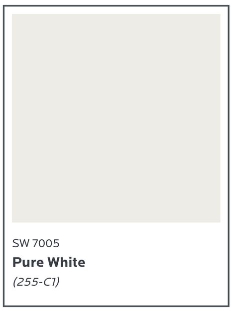 Sherwin Williams Pure White SW 7005 pairs well with Urbane Bronze for interiors. Sherman Williams Creamy White, Pure White Sw 7005, Sherwin Williams Urbane Bronze Bathroom, Sherwin Williams Creamy White, Sw Pure White Trim, Sherwin Williams Pure White Trim, Most Popular Sherwin Williams White, Sw 7005 Pure White, Aw Urbane Bronze