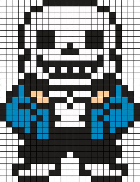 Sans From UnderTale Perler Bead Pattern / Bead Sprite Undertale Pixel Art, Modele Pixel Art, Easy Pixel Art, Perler Art, Pixel Art Templates, Easy To Draw, Pixel Drawing, Diy Perler Bead Crafts, Pixel Art Grid