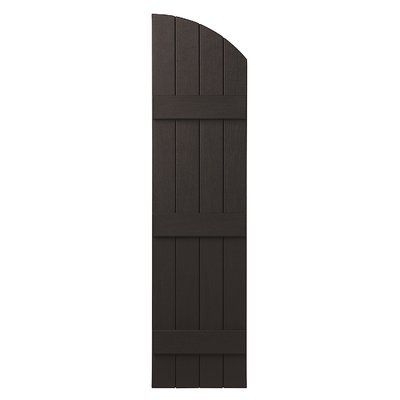 Ply Gem Arch Top Board and Batten Shutter Color: Brown Open Shutters, Raised Panel Shutters, Board And Batten Exterior, Shutter Colors, Cedar Shutters, Louvered Shutters, Board And Batten Shutters, Tuscan Design, Shutters Exterior