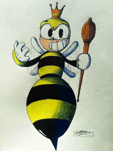 "The busy bee queen and CEO of the Big Busy Bee Business Association (Or the BBBBA for short). Rumor is a no nonsense bee with a BEE-utiful dream for her company... That being said, SOMEBODY'S (Cup... Rumor Honeybottoms, Bee Business, Bee Utiful, Busy Bee, Detailed Image, Bee, Character Design, Deviantart, Queen