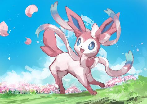 Sylveon Evoluzioni Eevee, Pokemon Eevee Evolutions, Mythical Pokemon, Types Of Fairies, Pokemon Tattoo, Pokemon Eeveelutions, Eevee Evolutions, Pokemon Eevee, Cute Pokemon Wallpaper