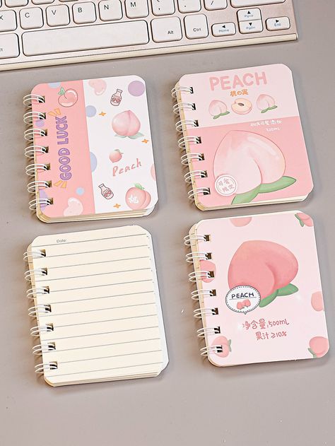 Multicolor  Collar  Papel   Embellished   Cuadernos y Libretas Kawaii Notebook, Memo Pad Design, Stationary Supplies, Cool School Supplies, School Materials, Memo Pads, Cute App, Cute Stationary, Small Notebook