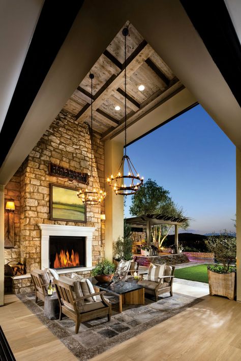 Spring is right around the corner and we all want to make the most out of the long nights in the months ahead. California Room, Toll Brothers, Outdoor Living Rooms, Outdoor Living Design, Luxury Garden, Outdoor Living Room, Outdoor Kitchen Design, Rolling Hills, Indoor Outdoor Living