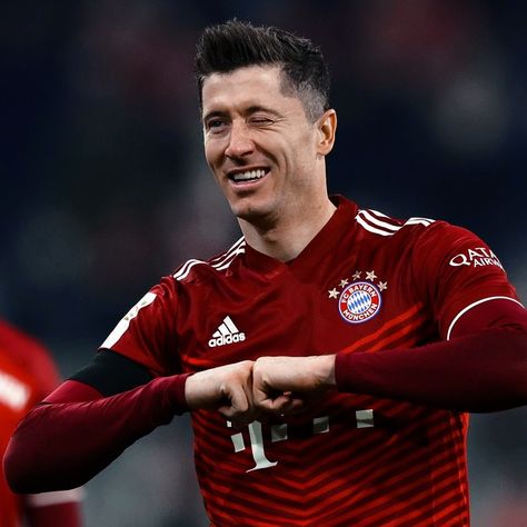 Lewandowski Icon, Soccer, Red, Football