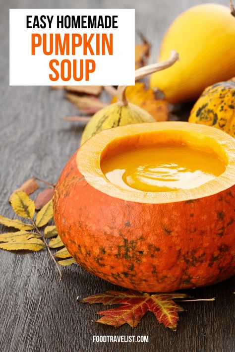 Easy Pumpkin Soup Recipe, Easy Pumpkin Soup, Pumpkin Facts, Pumpkin Soup Recipe Easy, Pumpkin Soup Easy, Cauliflower Soup Recipes, Pumpkin Soup Recipe, Healthy Sweet Snacks, Stuffed Pepper Soup