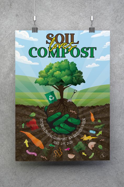 Soil Loves Compost Contest design. Compost Drawing, Save Soil Drawing, Soil Art, Soil And Water Conservation Poster Ideas, Soil Conservation Poster Ideas, Compost Poster, Soil Conservation Poster, Soil Pollution Poster, Soil Erosion Poster