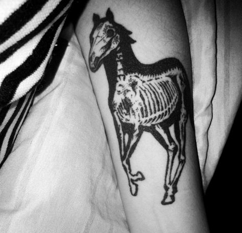 Deftones White Pony Tattoo, White Pony Tattoo, Deftones Tattoo Ideas, Deftones Tattoos, Deftones Tattoo, Pony Tattoo, Sarah Tattoo, Deftones White Pony, Medium Tattoos