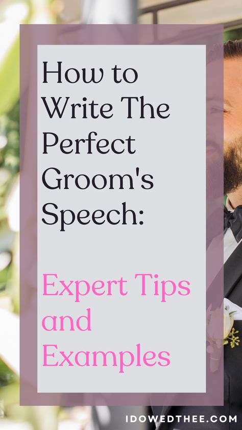 Crafting a thoughtful and meaningful speech can seem daunting, but with a little guidance, any groom can successfully navigate this essential task. Here are some top tips and examples to help you out How to Write The Perfect Groom's Speech: Top Tips and Examples Groom Speech Template, Best Man Speech Template, Grooms Speech, Groomsman Speech, Groom Wedding Speech, Groom Speech Examples, Speech Outline, Groom's Speech, Funny Anecdotes