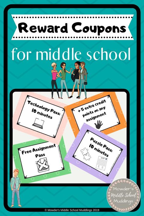 Middle School Classroom Games, Middle School Incentives, Middle School Rewards, Classroom Reward Coupons, Classroom Coupons, Class Incentives, Middle School Classroom Management, Classroom Incentives, Classroom Management Plan