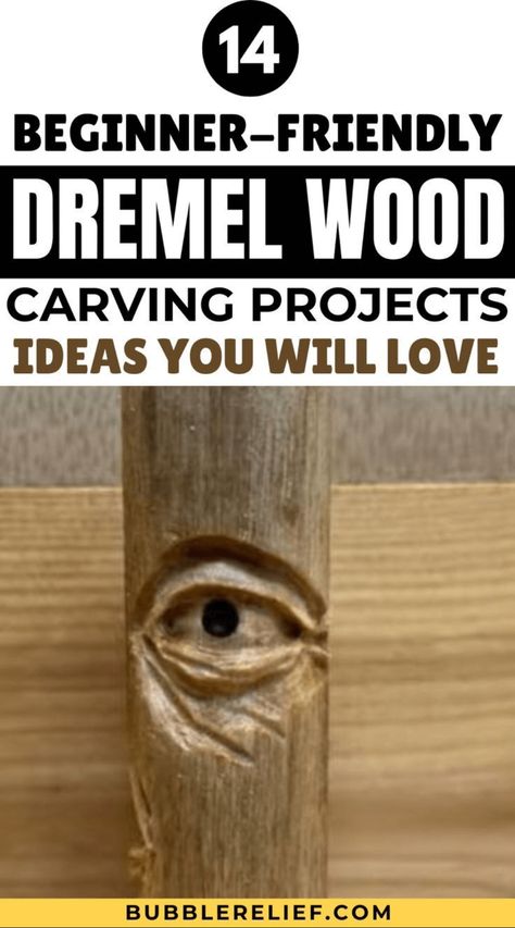 14 Best Dremel Wood Carving Projects | Bubblerelief | Woodworking Crafts Things To Do With A Dremel, Dremel Tool Accessories, Wood Carving Projects, Wood Etching, Dremel Tool Projects, Wood Carving Art Sculpture, Carved Wall Art, Handmade Walking Sticks, Dremel Crafts