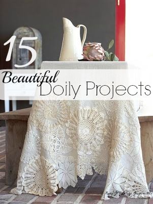 Redo It Yourself Inspirations : The Doily Revival - Repurposing Doilies Doily Projects, Doilies Diy, Paper Doily Crafts, Making Lace, Upcycled Christmas, Doily Art, Doilies Crafts, Craft Crochet, Upcycle Repurpose