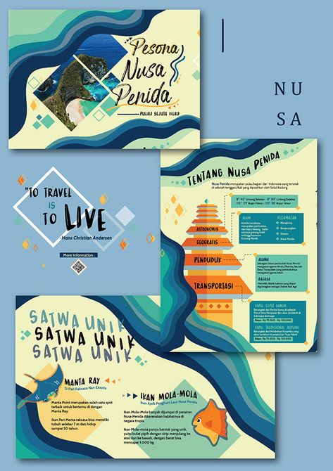 Brochure Art Design, Presentation Poster Design, Infographic Art Design, Folding Brochure, Brochure Graphic Design, Brochure Layout Design, Infographic Brochure, Brochure Design Ideas, Penida Island