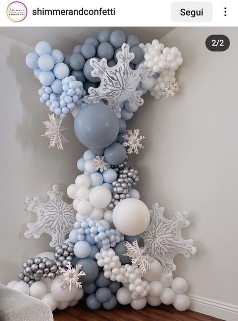 Winter Party Balloons, White Winter Balloon Garland, Snow Party Aesthetic, Winter Bridal Shower Balloon Arch, Polar Bear Balloon Garland, Winter Wonderland Christmas Backdrop, Icy Theme Party, Winter Balloon Backdrop, Winter Ballon Arch