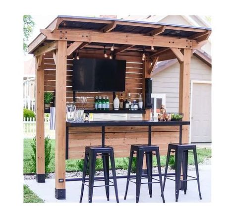 Wayfair Angelique Outdoor Entertainment Center Serving Bar Mosaic, Size 84.0 H x 84.0 W x 36.0 D in - Search Shopping Bar Outdoor, Outdoor Patio Bar, Steel Shelving, Backyard Bar, Spring Outdoor, Privacy Walls, Outdoor Tv, Inspire Me Home Decor, Shade Structure