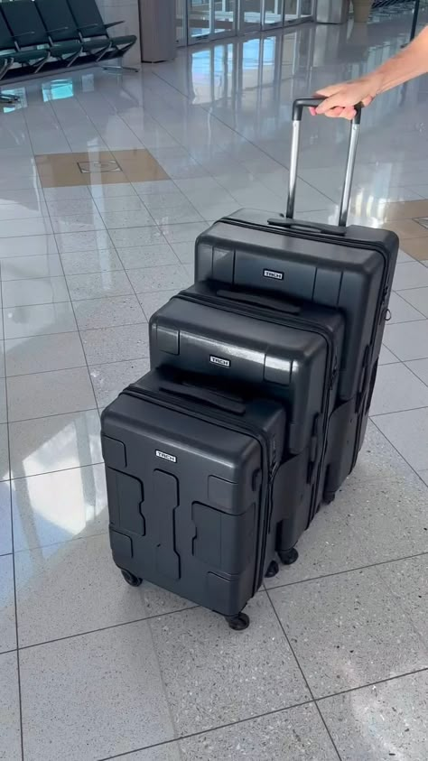 Tach V3 3-Piece Hardcase Connectable Luggage & Carryon Travel Bag Set | Rolling Suitcase with Patented Built-In Connecting System | Easily Link & Carry 9 Bags At Once International Carry On Luggage, Luggage Sets Cute, Suitcase Design, Travel Baggage, Travel Luggage Set, Cute Suitcases, Travel Bag Set, Stylish Luggage, 3 Piece Luggage Set