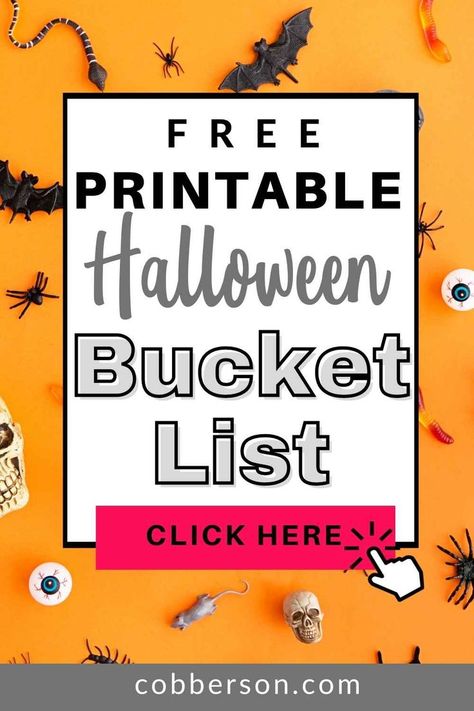 Countdown to Halloween with this fun, free printable checklist. We've included a bunch of our favorite festive suggestions to help you fill in your bucket list. Happy Halloween! Halloween Bucket List, Countdown To Halloween, Free Printable Halloween, Printable Checklist, Printable Halloween, Food Decoration, Halloween Printables, Fun Ideas, Halloween Crafts