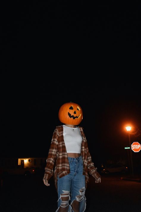 Pumpkin Head Photoshoot Solo, Pumpkin Head Halloween Costume, Pumpkin Head Photoshoot Aesthetic, Adult Pumpkin Costume, Pumpkin Photoshoot, Pumpkin Head Photoshoot, Head Photoshoot, Pumpkin Heads, Halloween Pumpkin Carving