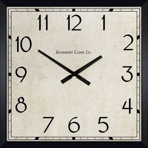 Square Clock, Wall Clock Black, Square Clocks, Traditional Wall Clocks, Black Wall Clock, Wall Clock Design, Square Wall Clock, Tabletop Clocks, Modern Square