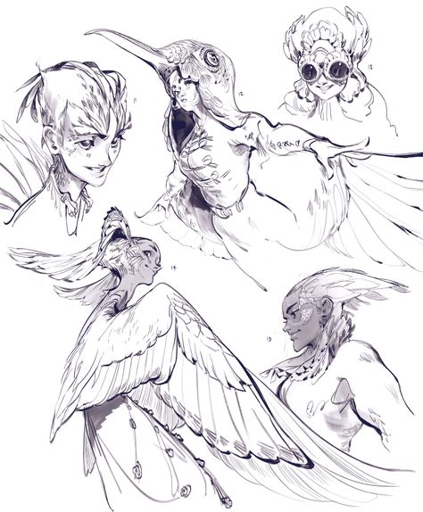 ArtStation - Talon - 3DTotal Character Design Bird People, Book To Read, Drawing Examples, Putao, Monster Concept Art, Creature Drawings, Character Design Male, Drawing Reference Poses, Creature Design