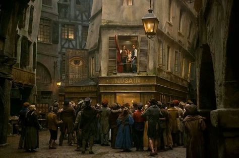 This is in Les miserables... apparently they copied Diagon Alley! Les Miserables Movie, Les Miserables 2012, 2012 Movie, French Revolution, Broadway Musical, Newsies, Victor Hugo, Les Miserables, Musical Movies