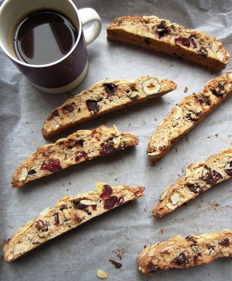 Patisserie Makes Perfect: Hazelnut, Cranberry & Chocolate Biscotti Mandel Bread, Easiest Cookies, Cranberry Biscotti, Biscotti Recipes, Cranberry Chocolate, Chocolate Biscotti, Cookies To Make, Chocolate Cranberry, Hazelnut Chocolate