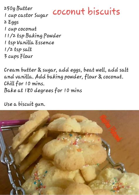 Coconut Biscuits Recipes, Apricot Biscuits, Crunchie Recipes, 100 Cookies Recipe, Cookie Biscuits, Pudding Recipes Homemade, Amazing Cookie Recipes, Doughnut Recipe Easy, Biscuits Recipes