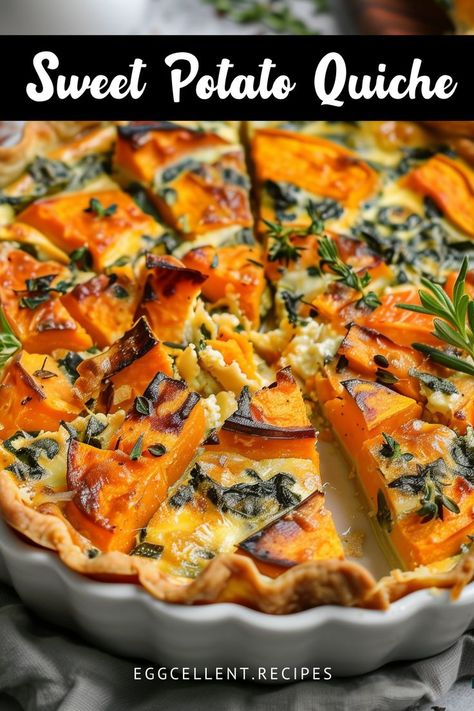 If you’re looking to enjoy a nutritious and flavorful meal, a Sweet Potato Quiche is a fantastic choice. #Sweet Potato Quiche #Sweet Potato Quiche crust #sweet potato quiche florentine #sweet potato quiche recipes #crustless sweet potato quiche recipes #quiche recipes with sweet potato crust #sweet potato crust quiche recipes #sweet potato crust spinach quiche #sweet potato crust quiche with spinach #spinach feta quiche with sweet potato crust Quiche Recipes Sweet Potato, Fall Quiche Ideas, Uses For Leftover Sweet Potatoes, Sweet Potato Quiche Recipes, Sweet Potato Freezer Recipes, Crust Quiche Recipes, Dinner Ideas With Sweet Potatoes, Sweet Potato Pie Crust, Potato Quiche Recipes