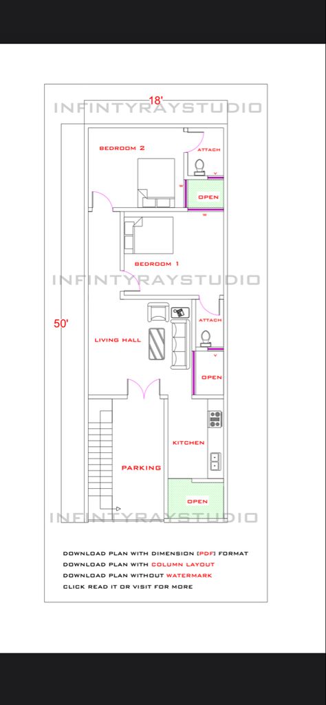 👉👉👉👉👉DOWNLOAD PLAN PDF FORMAT ✅✅✅✅CLICK REA IT OR VISIT #18x50feethouseplan #18*50houseplan #18x50homepland #floorplans #infintyraystudioplans 18x50 House Plan, 20 50 House Plan, Map House, Duplex Floor Plans, Eagle Vector, Small House Elevation, Small House Elevation Design, Small House Floor Plans, General Knowledge Book