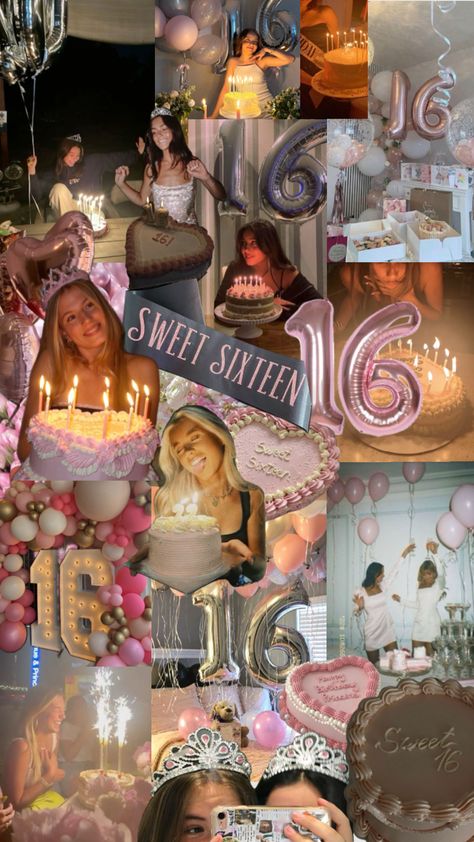 16th #sweetsixteen #sweet16 16 Birthday Decorations Sweet 16, 15 B Day Party Ideas, 16 Bday Decorations, Photo Wall Sweet 16, Slumber Party Sweet 16, Sweet 16 Vintage Theme, Sweet 16 Wallpaper Aesthetic, Bow Sweet 16, Dinner Party Sweet 16