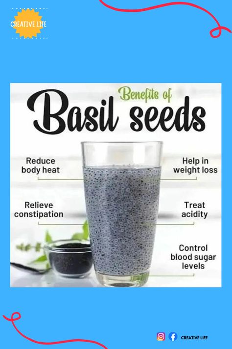 Basil seeds contain soluble fiber, which may promote gut health, blood sugar control, healthy cholesterol levels, and appetite control. Buy Yours now! Basil Seeds Benefits, Basil Smoothie Recipe, Benefits Of Basil, Basil Health Benefits, Basil Smoothie, Smoothie Recipies, Seeds Benefits, High Protein Smoothies, Basil Seeds