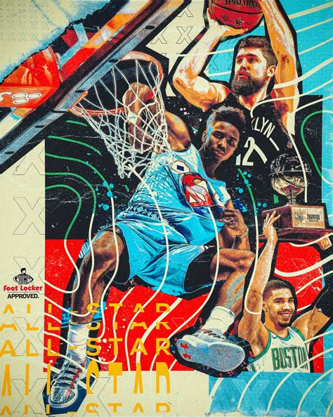 Sports Ads, Nba Graphics, Style Cyberpunk, Nba Wallpaper, Basketball Stuff, Thunder Basketball, Basketball Poster, Nba Basketball Art, Sports Painting