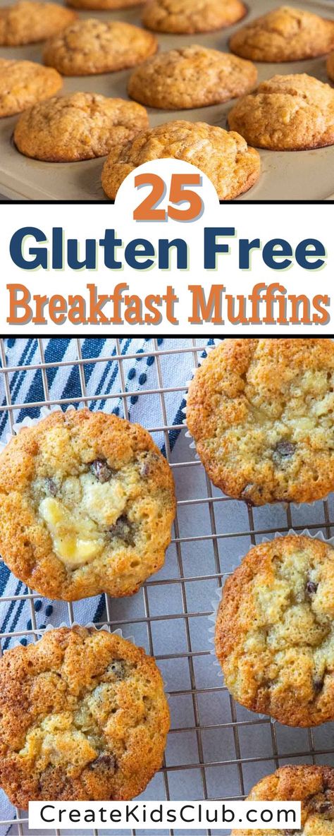 Gluten-Free breakfast muffins are a favorite grab-and-go breakfast that we always keep on hand in the freezer. We gathered over 25 gluten-free recipes from blueberry muffins to chocolate chip to egg muffins there is something for everyone! Muffins are a fantastic way to kick start any morning. Satisfying, delicious, flavorful, kid-friendly… we could go on and on with all the reasons why we enjoy muffins for breakfast. Gluten Free Dairy Free Muffins Easy, Gluten Free Muffins Healthy Easy Recipes, Easy Gluten Free Breakfast On The Go, Healthy Gluten Free Muffins Clean Eating, Gluten Free Protein Muffins Recipes, Gluten Free Quick Breakfast Ideas, Best Gluten Free Muffin Recipe, Muffin Gluten Free Recipes, Breakfast Ideas Gluten Free Healthy Recipes