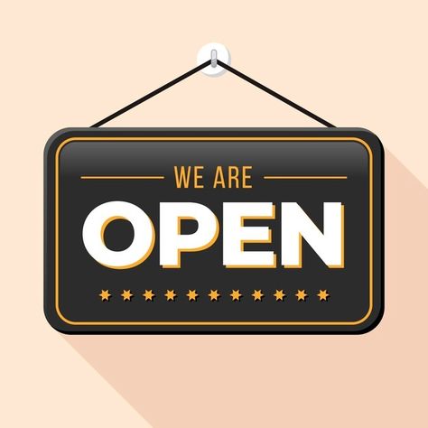 We Are Open For Business Signs, Close Order Design, We Are Open For Business Posts, Open For Business Image, We Are Open Poster, Sold Out Logo, Open Order Design, Open Signage, Open For Business Sign