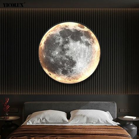 Cozy bedroom Dining Roo, Wall Lamp Design, Moon Lamp, Jar Storage, Desk Tidy, Home Tools, Led Wall Lamp, Outdoor Wall Lamps, Moon Design