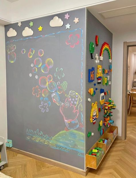 Lego Room Ideas Playrooms, Under The Stairs Playroom, Lego Playroom, Simple Playroom, Kids Playroom Ideas Basement, Islamic Interior Design, Toddler Play Area, Lego Bedroom, Kids Salon