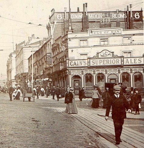 London Road 1910 On the junction with Lime Street Liverpool Town, Liverpool Docks, Liverpool History, London Road, Liverpool Home, Liverpool City, London Photography, Old London, Park Hotel