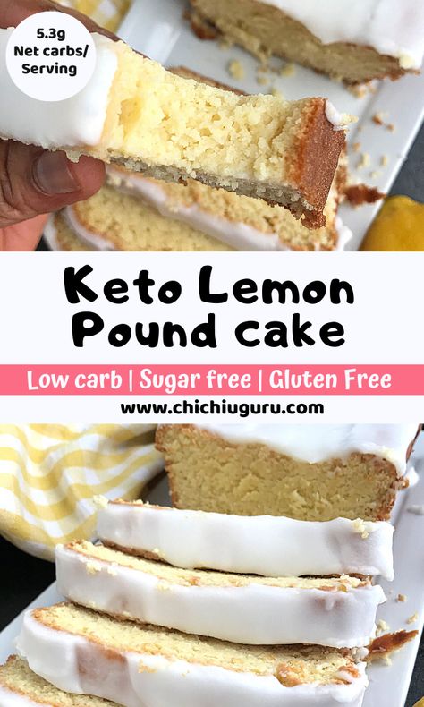 Keto Lemon Pound Cake, Lemon Keto, Keto Pound Cake, Gluten Free Pound Cake, Sugar Free Breakfast, Postre Keto, Freezer Jam, Pound Cake Recipe, Lemon Loaf