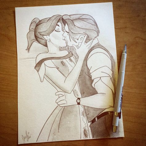 Anastasia and Dmitri Anastasia Art Princess, Anastasia Drawing Sketches, Anastasia Tattoo Disney, Anastasia Sketch, Anastasia Painting, Anastasia Drawing, Anastasia Tattoo, Dimitri Anastasia, Anastasia Disney