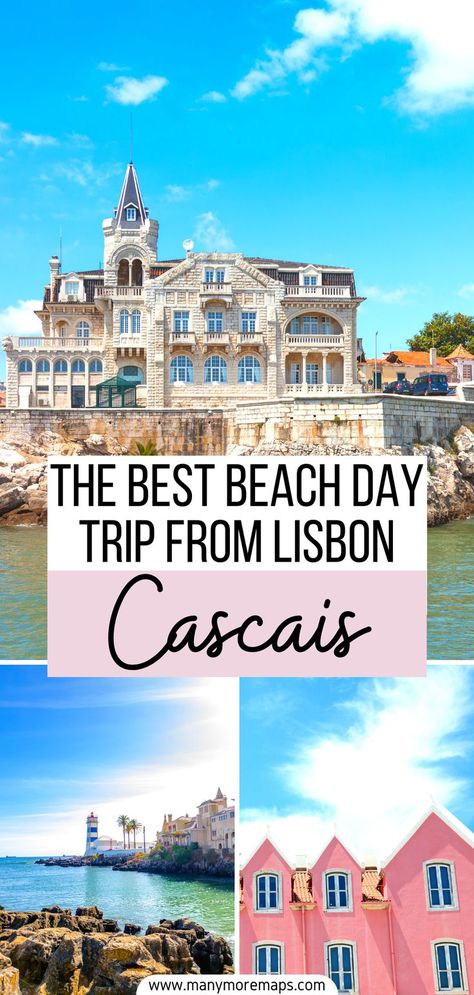 The beach town of Cascais near Lisbon, Portugal Lisbon Day Trips, Portugal Cascais, Lisbon Beaches, Best Place To Visit, Europe Travel Essentials, Day Trips From Lisbon, Cascais Portugal, 2023 Travel, Portugal Travel Guide