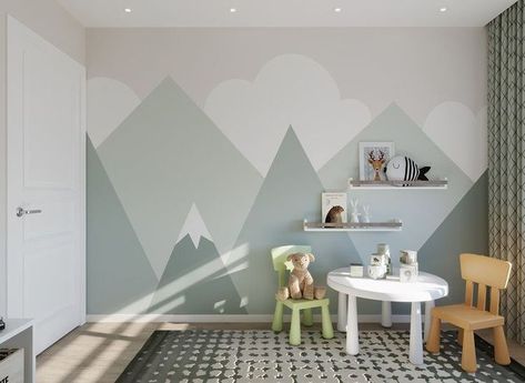 DIY easy home decor bedroom wallpaper design ideas - wall painting design ideas Wallpaper Ideas For Bedroom, Bedroom Wallpaper Design, Painting Design Ideas, Wallpaper Design Ideas, Wallpaper Design For Bedroom, Toddler Boy Room Decor, Kids Room Murals, Baby Boy Room Decor, Kids Bedroom Inspiration