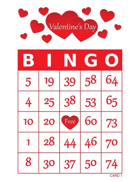 Valentine's Day Bingo Cards, 1000 cards: 1, 2, 4 per page, immediate pdf download Valentines Day Bingo, Holiday Bingo Cards, Custom Bingo Cards, Bingo Patterns, Free Printable Bingo Cards, Holiday Bingo, Bingo Card Template, Bingo Games For Kids, Bingo Online