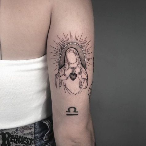 St Therese Of Lisieux Tattoo, Tattoo Ideas Mexican Culture, Bicep Tattoo Women Inner, Chicano Tattoo Flash, Sacred Heart Of Jesus Tattoo, Catholic Tattoos For Women, Dark Whimsical Aesthetic, Small Catholic Tattoos, Mexican Heritage Tattoos