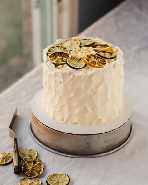 Lime Chiffon Cake with Mango Whipped Cream • Cook Til Delicious Lime Chiffon Cake, Mango Whipped Cream, Mango Frosting, Citrus Curd, Cake With Mango, Licorice Cake, Types Of Sponge Cake, Lime Chiffon, Fluffy Layers