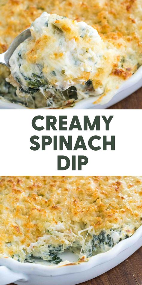 Warm Spinach Dip Recipe, Warm Spinach Dip, Hot Spinach Dip, Creamy Spinach Dip, Spinach Dip Recipe, The Dip, Creamy Spinach, Sauteed Veggies, Spinach Dip