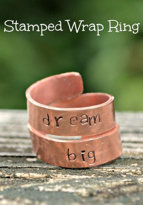 20 Handmade Ring Tutorials: DIY Jewelry | Easy DIY Craft Tutorial Idea | Unique | Wire | Beads | Metal | How to Make Handmade Rings Tutorial, Metal Stamping Diy, Dremel Ideas, Metal Stamping Jewelry, Metal Stamping Ideas, Stamp Jewelry, Dremel Crafts, Stamping Jewelry, Jewelry Stamping