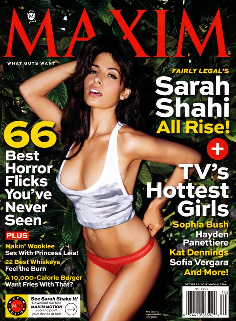 Sarah Shahi Maxim October, 2012 Natalie Martinez, Amanda Righetti, Thrill Seeking, Maxim Magazine, Sarah Shahi, Good Whiskey, Hayden Panettiere, Best Horror Movies, Sophia Bush