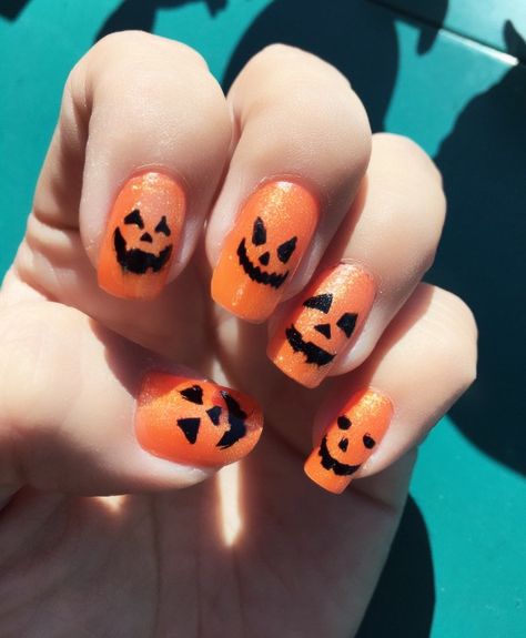 Toe Nails Halloween, Jackolantern Nails, Jack O Lantern Nails, Halloween Toe Nails, Halloween Toes, King Nails, Halloween Nail Decals, Jack The Pumpkin King, Jack O Lantern Faces