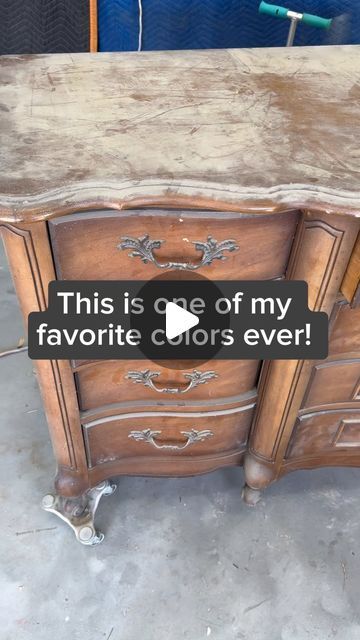 Antique Oak Dresser Makeover, Nursery Dresser Ideas, Refinished Changing Table Dresser, 90's Oak Dresser Makeover, Vintage Dresser Diy, Nursery Dresser Diy, Credenza Makeover, Wood Dressers Makeover, Two Tone Furniture