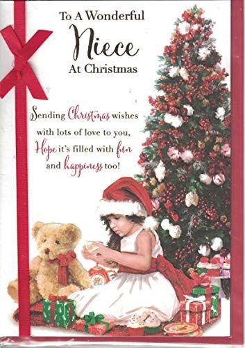 Prelude Niece Christmas Card ~ For A Special Niece Wishing You A Happy Christmas ~ Bear & Christmas Roses Quality Car... Merry Christmas Niece, Happy Birthday Niece Wishes, Niece Birthday Wishes, Girl Christmas Card, Christmas Card Messages, Traditional Christmas Cards, Santa Christmas Cards, Merry Christmas Message, Christmas Tree Coloring Page